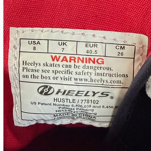 Heelys Hustle American Flag Skate Shoes Mens 8 Red White Blue Hi Top Wheeled EUC main image 10